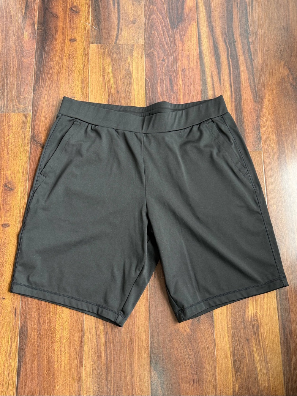 32 Degrees Cool Pocket Flat Front Athletic Shorts XL Black